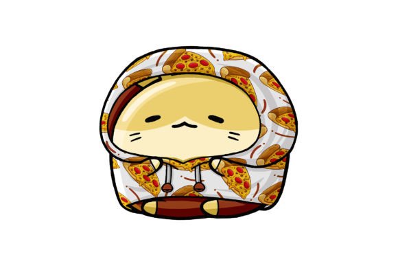 Cute Hamster Wearing Fast Food Hoodie 06: A Versatile Illustration for Creative Projects