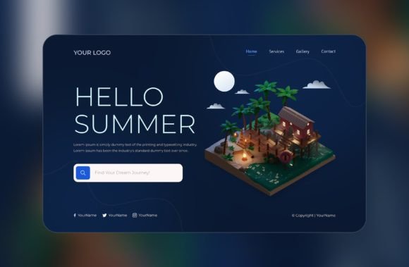 Discover the Night Summer Landing Page Template: A Perfect Blend of Style and Functionality