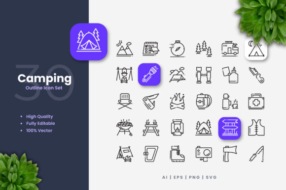 Discover the Versatility of Camping Icons for Your Design Projects