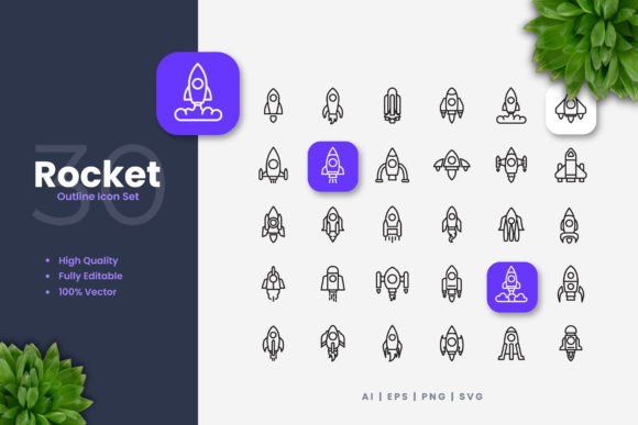 Enhance Your Design Projects with Rocket Icons
