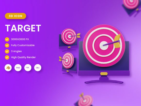 Enhance Your Designs with 3D Target Illustration
