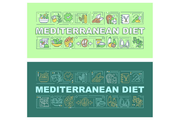 Exploring Mediterranean Diet Word Concepts Banners: A Guide to Healthy and Trendy Nutrition