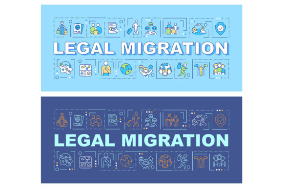 Legal Migration Word Concepts Banner Set: Your Ultimate Guide to Relocation Infographics