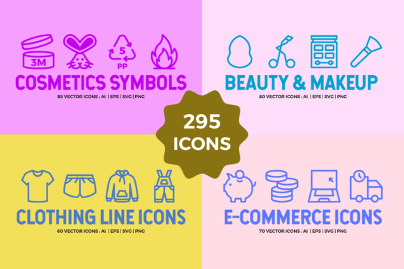 MEGA BUNDLE - 295 Line Icons: A Comprehensive Resource for Design and Creativity