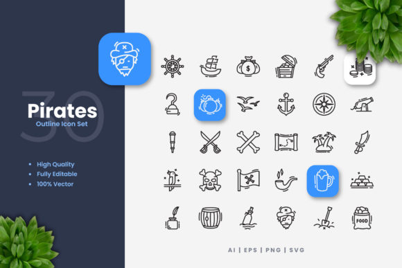 Pirates Icons: Versatile and Clean Design for All