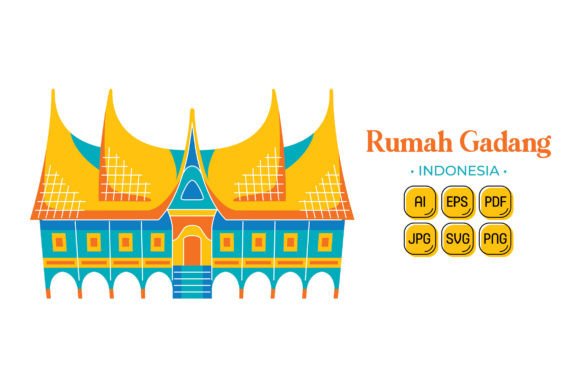 Rumah Gadang Vector Illustration
