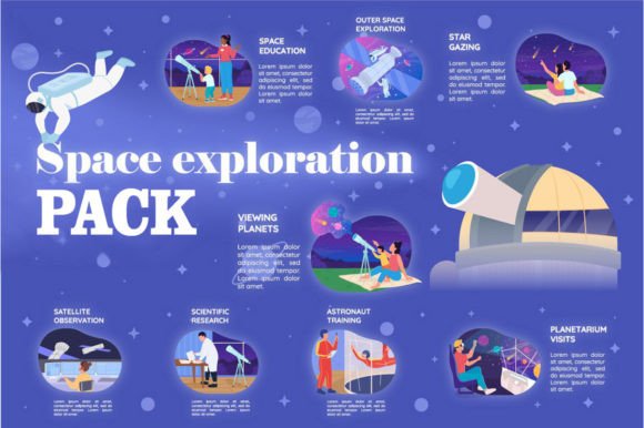 Space Exploration Color Vector Bundle