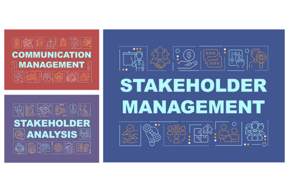 Stakeholders Management Word Banner Set