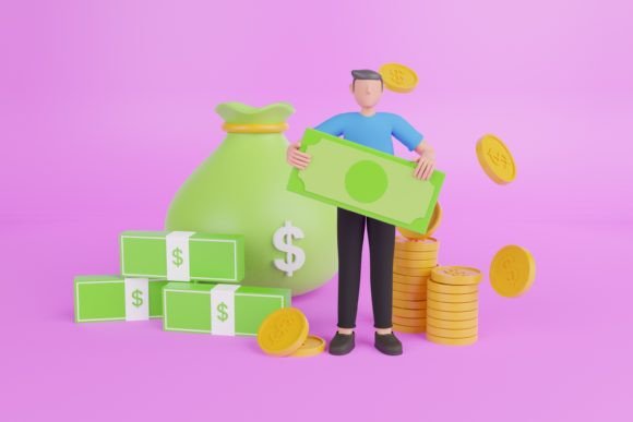 Unlocking Financial Wisdom with Money Saving Concept 3D Illustration